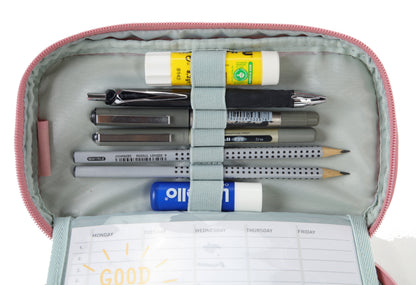 Nitro Schulrucksack Set PLUS Future Hero Woodrose – 5-teilig inkl. Pencil Case XL, Sportsack, Rain Cover & Reflektor