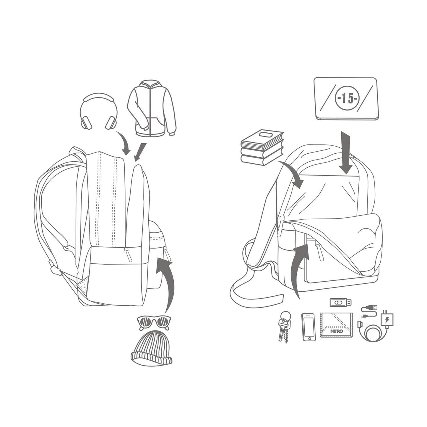 Nitro Urban Classic 20L Rucksack mit Laptopfach Dune