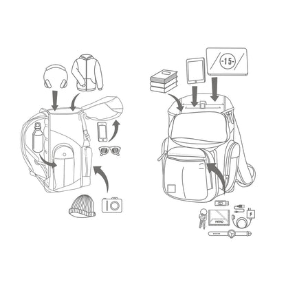 Nitro Daypacker 32L Rucksack mit 15 Zoll Laptopfach True Black