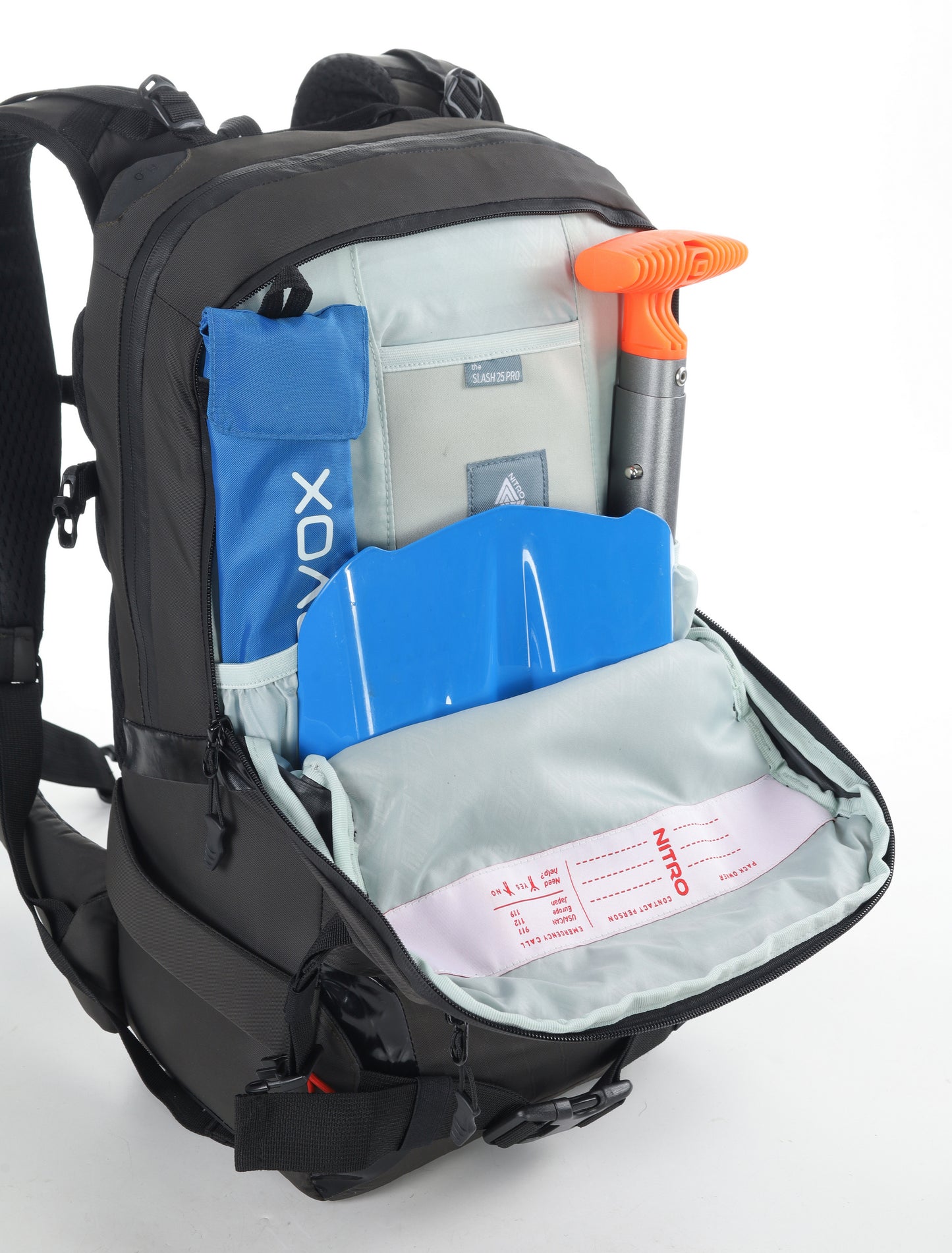 Nitro Slash 25 Pro Rucksack für Touren- Snowboarder RAVEN