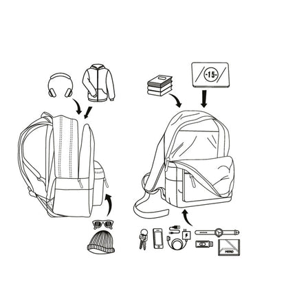 Nitro Urban Plus 28L Rucksack mit 15 Zoll Laptopfach Acid Dawn