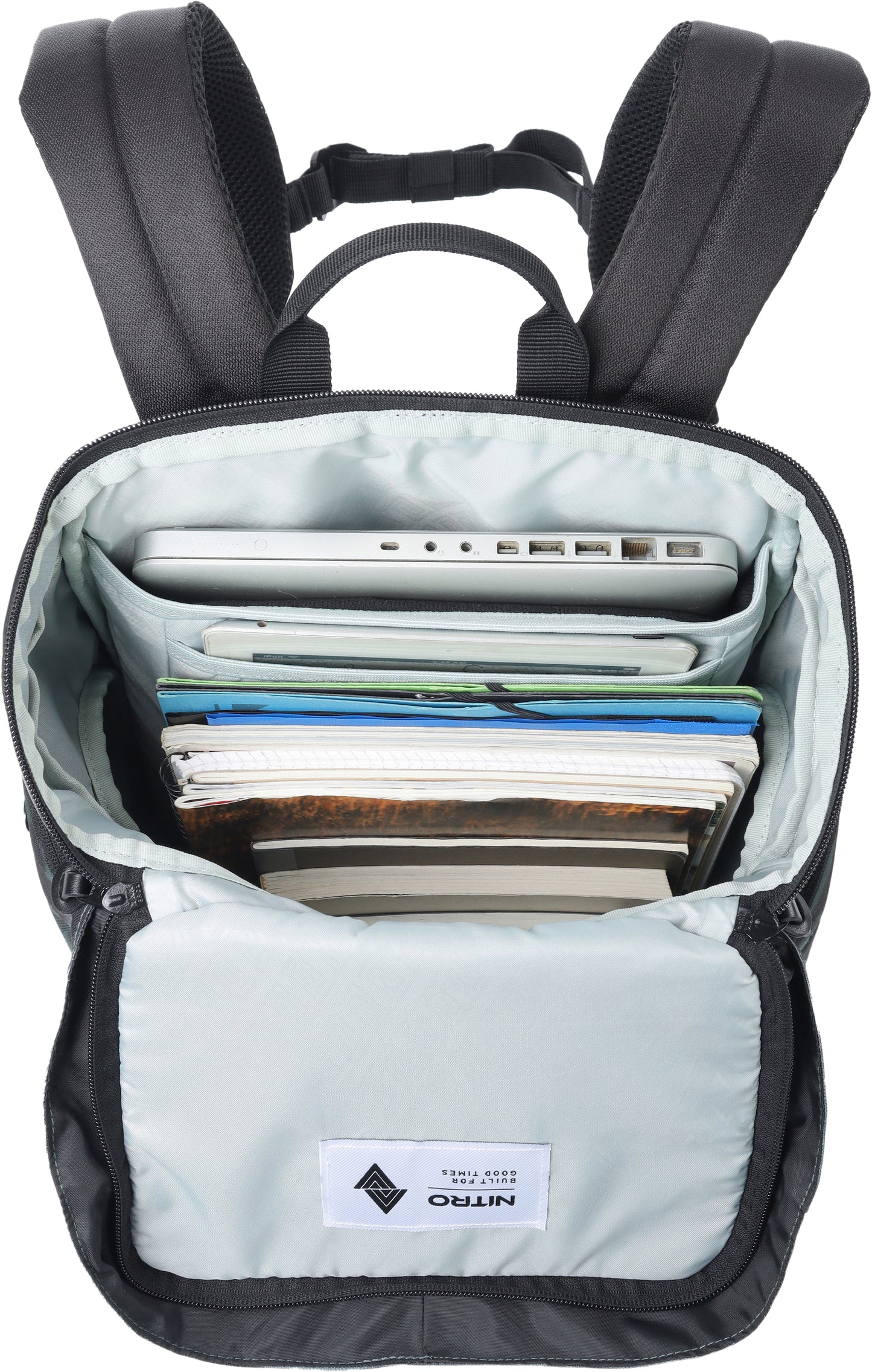 Nitro Rucksack Freizeitrucksack mit Laptopfach Daypacker Two Backpack 32L Reef Break Black