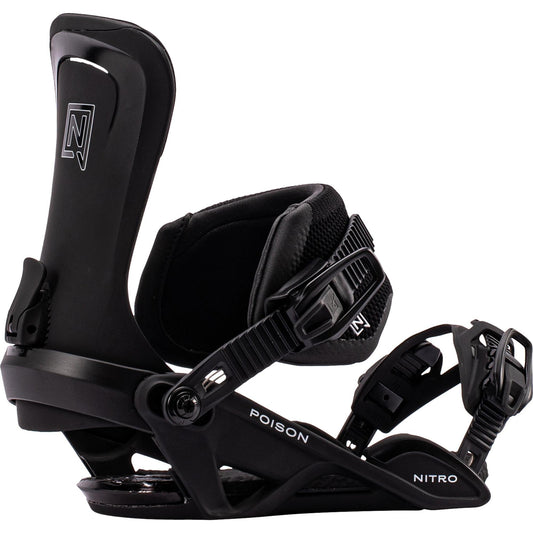 Nitro Poison Women Women Snowboard Bindings 2027 – Ultra Black – Produktansicht
