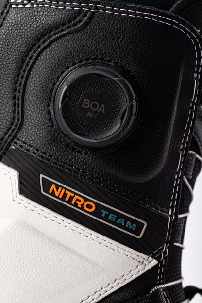 Nitro Team BOA Men Snowboard Boots 2027 – White-Black – Detailansicht
