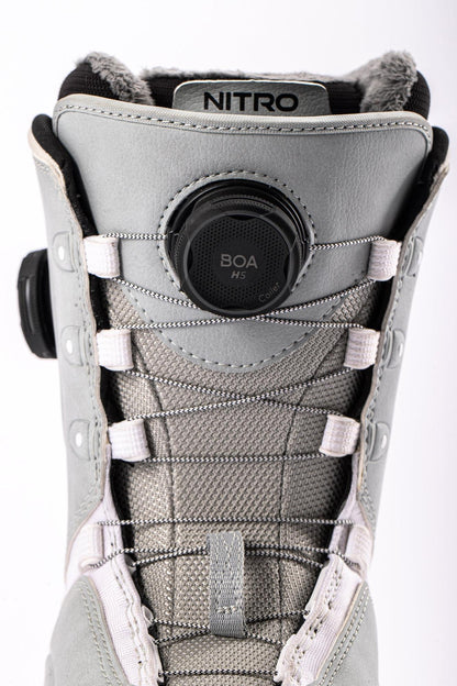 Nitro Crown BOA Women Snowboard Boots 2027 – Light Grey – Detailansicht