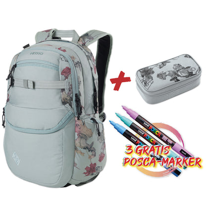 Future Hero Set inkl. Pencil Case XL und 3x POSCA Markern Farbe DEAD FLOWER