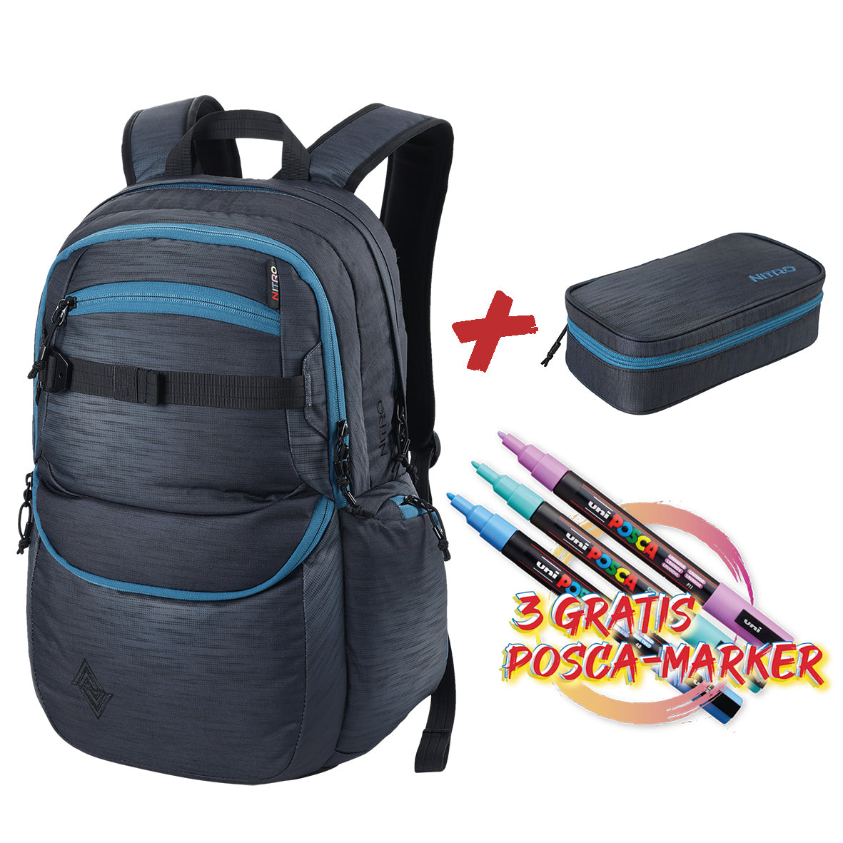 Future Hero Set inkl. Pencil Case XL und 3x POSCA Markern Farbe HAZE