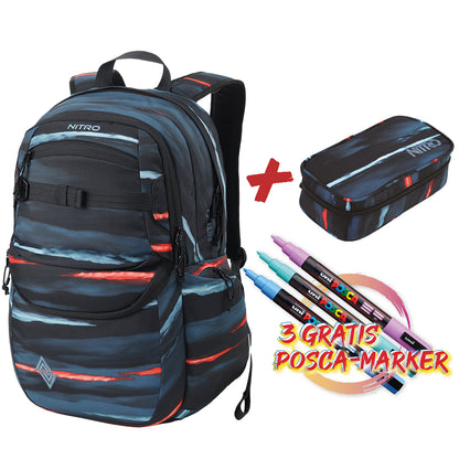 Future Hero Set inkl. Pencil Case XL und 3x POSCA Markern Farbe ACID DAWN