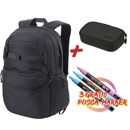 Future Hero Set inkl. Pencil Case XL und 3x POSCA Markern Farbe TRUE BLACK
