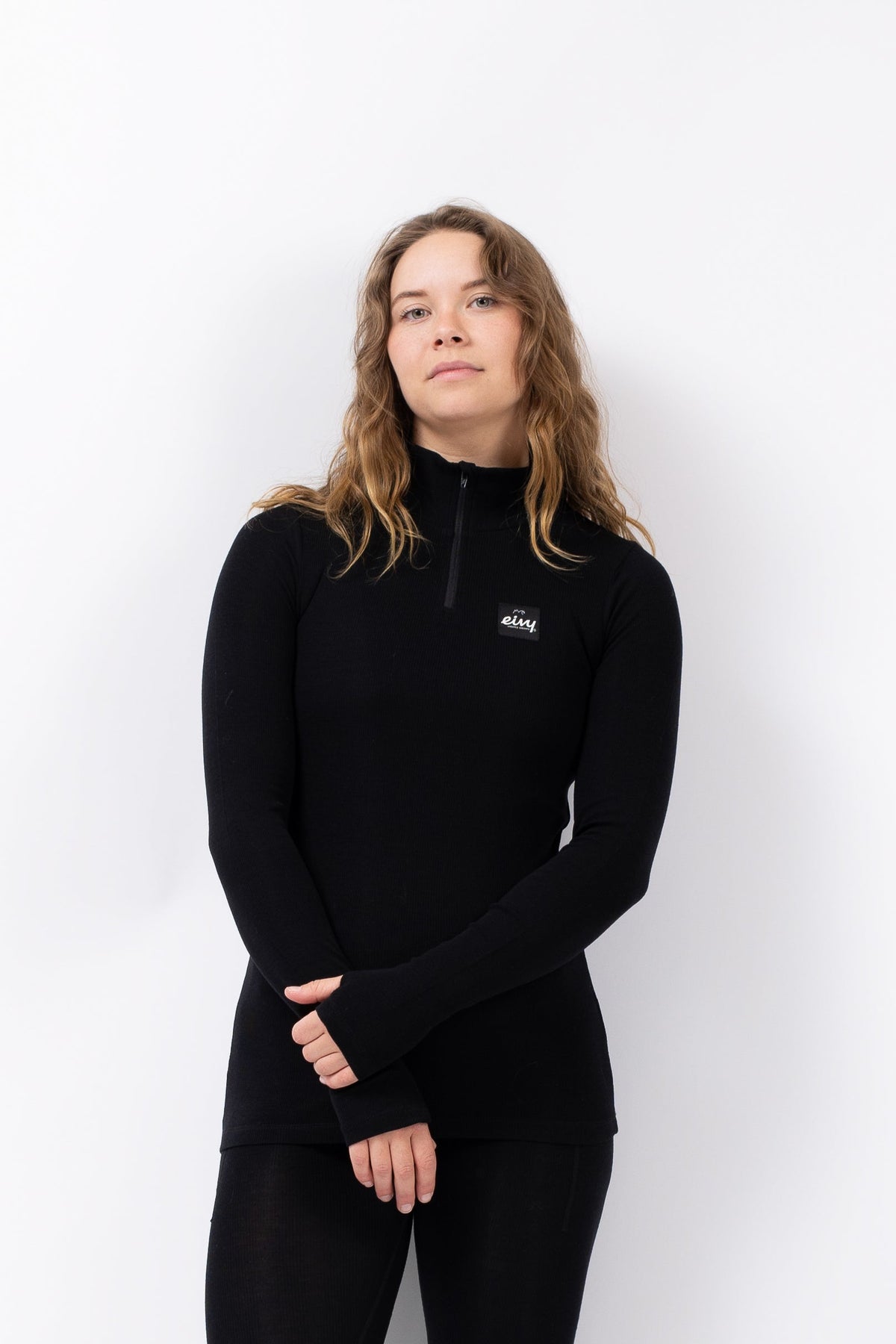 Eivy Journey Wool Rib Top Damen-Woll-Baselayer 2027 – Black (26) – Detailansicht 2