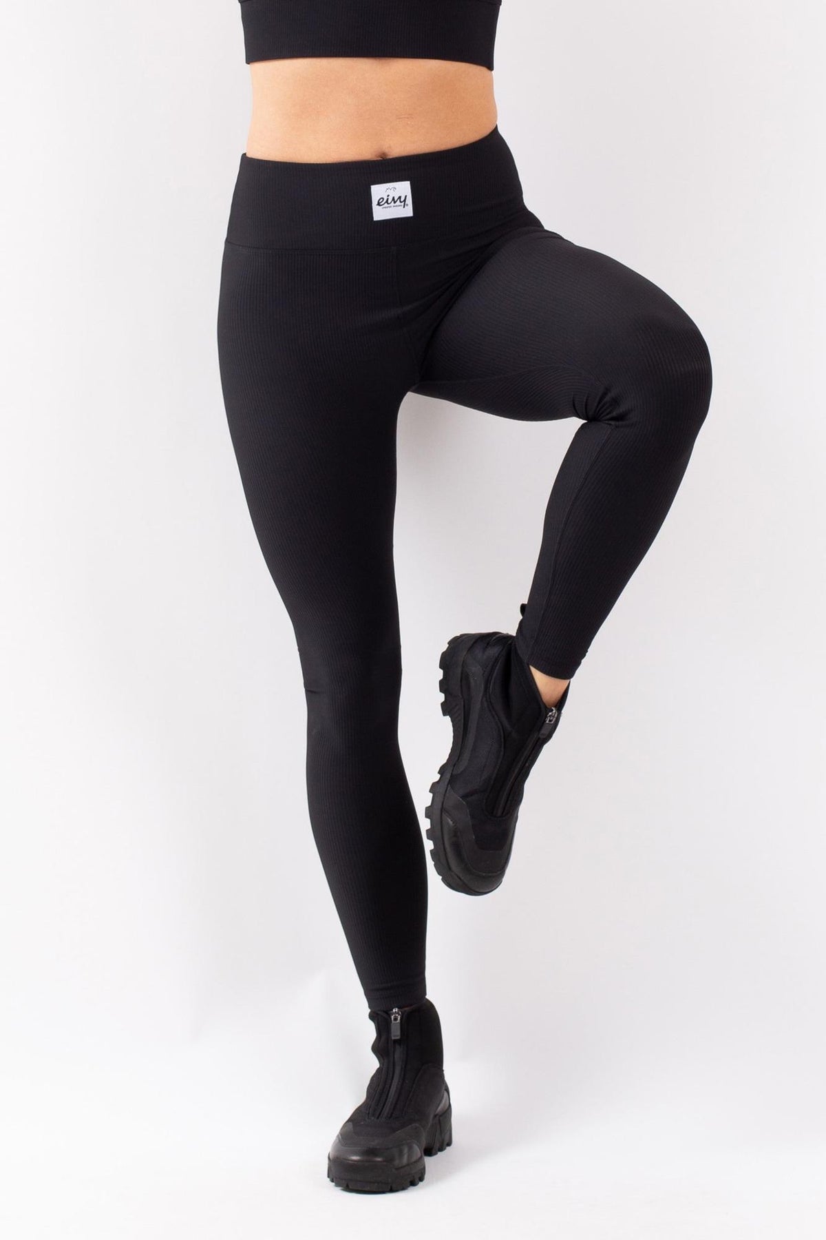 Eivy Pocket Rib Tights Black – Ansicht 4