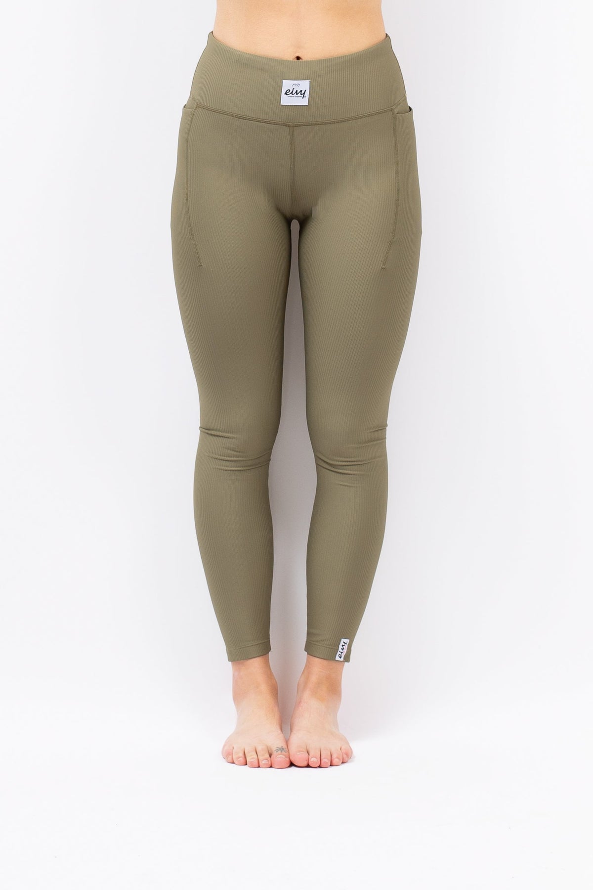 Eivy Pocket Rib Tights Damen-Baselayer 2027 – Olive(26) – Detailansicht 2