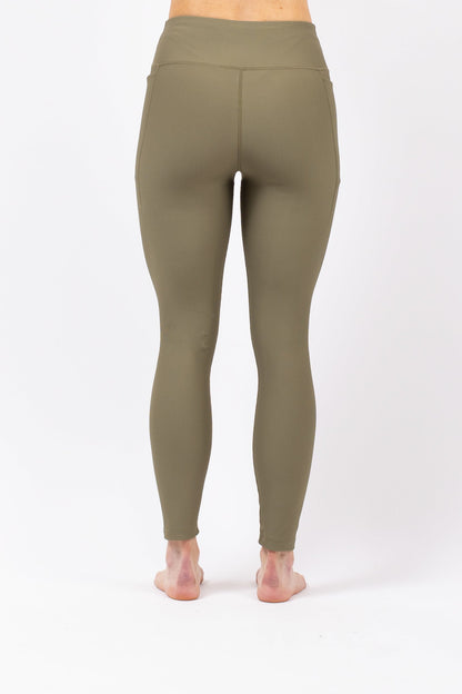 Eivy Pocket Rib Tights Damen-Baselayer 2027 – Olive(26) – Detailansicht 1