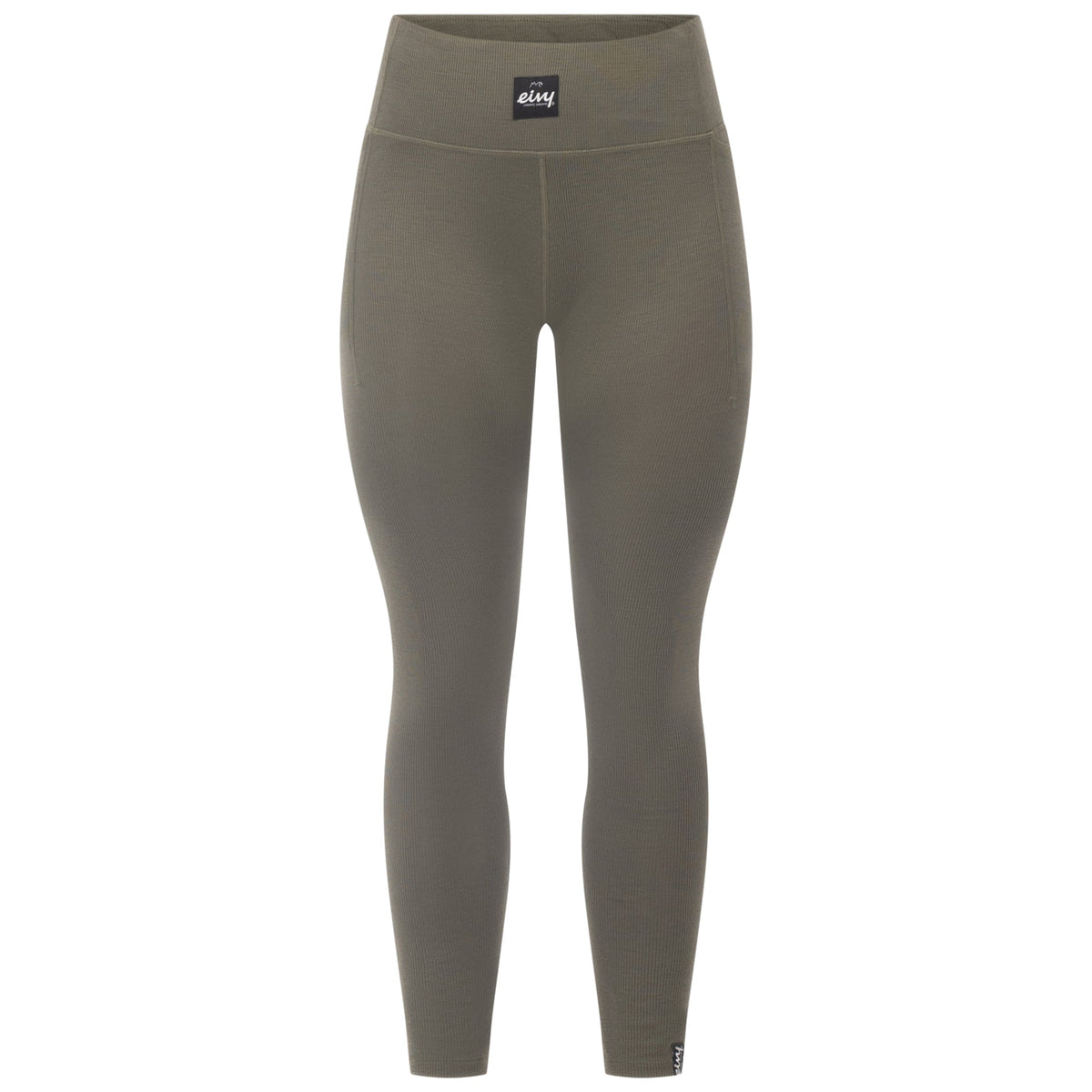 Eivy Pocket Wool Rib Tights Damen-Woll-Baselayer 2027 – Olive – Produktansicht