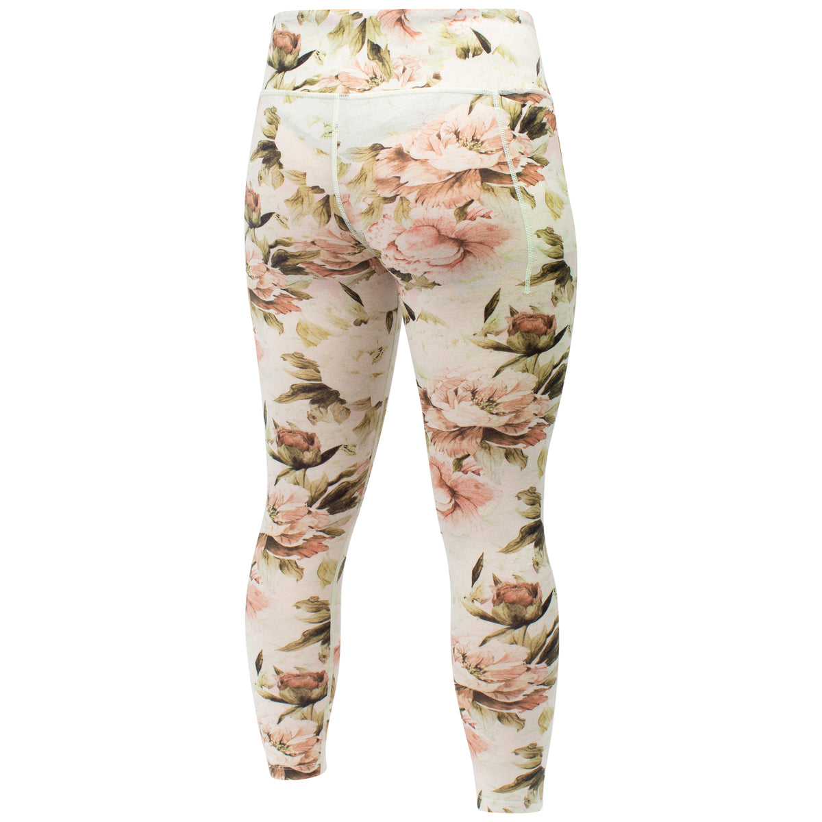 Eivy Pocket Wool Tights Bloom Damen / Mädchen Leggings Hose Blumenmuster – Rückansicht