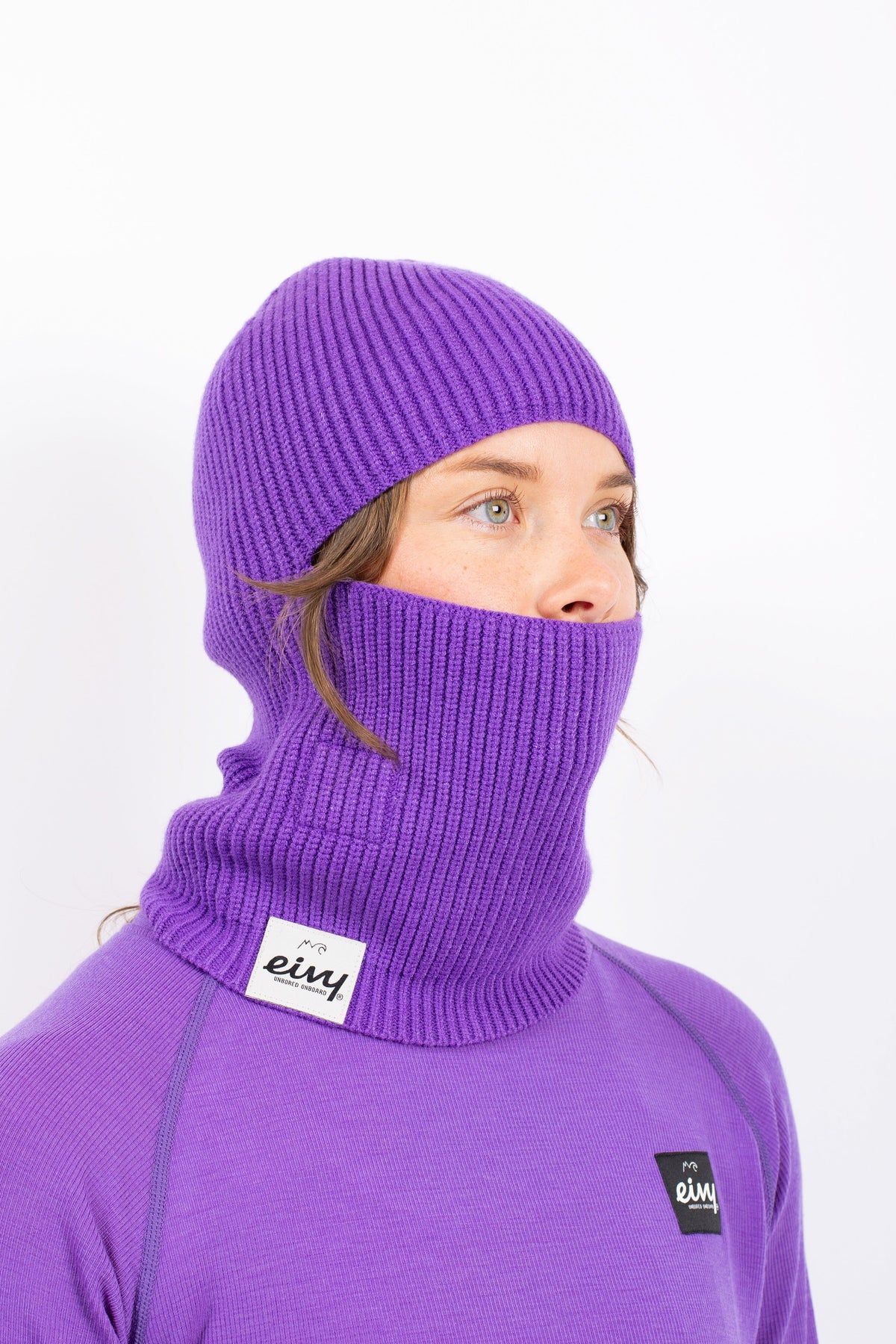 Eivy Foldable Knit Balaclava Beanie Damen-Funktionsbekleidung 2027 – Grape – Produktansicht