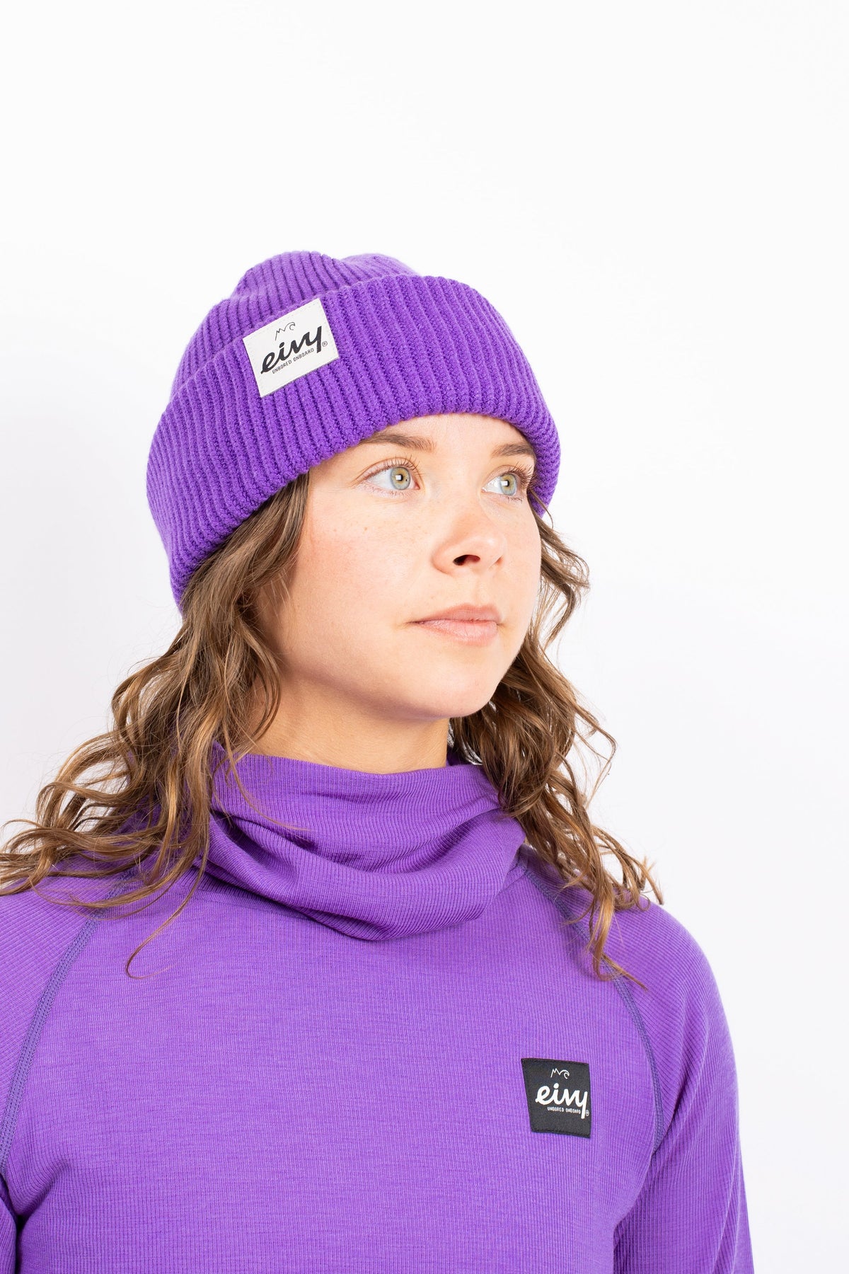 Eivy Foldable Knit Balaclava Beanie Damen-Funktionsbekleidung 2027 – Grape – Detailansicht 1