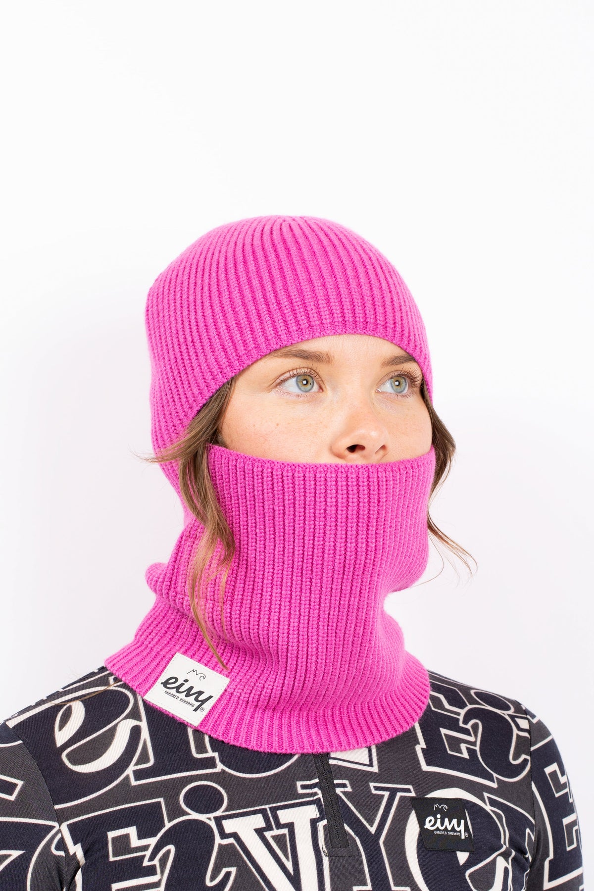 Eivy Foldable Knit Balaclava Beanie Damen-Funktionsbekleidung 2027 – True Pink – Produktansicht