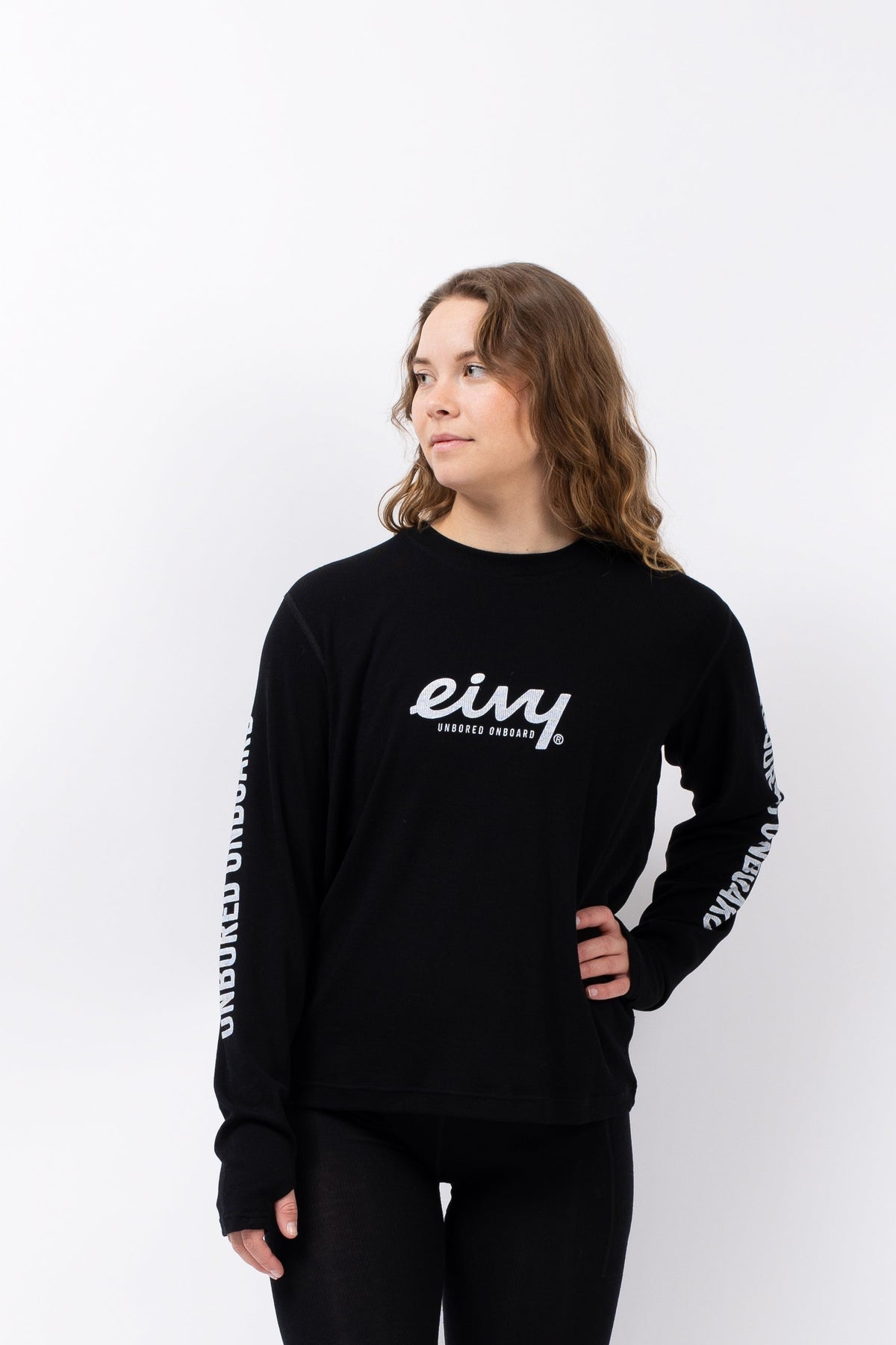 Eivy Loose Fit Mx Wool Rib Top Damen-Woll-Baselayer 2027 – Black – Detailansicht 2