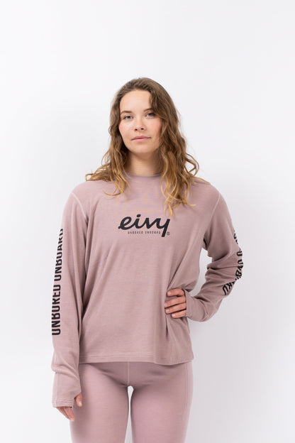 Eivy Loose Fit Mx Wool Rib Top Damen-Woll-Baselayer 2027 – Faded Woodrose – Detailansicht 2