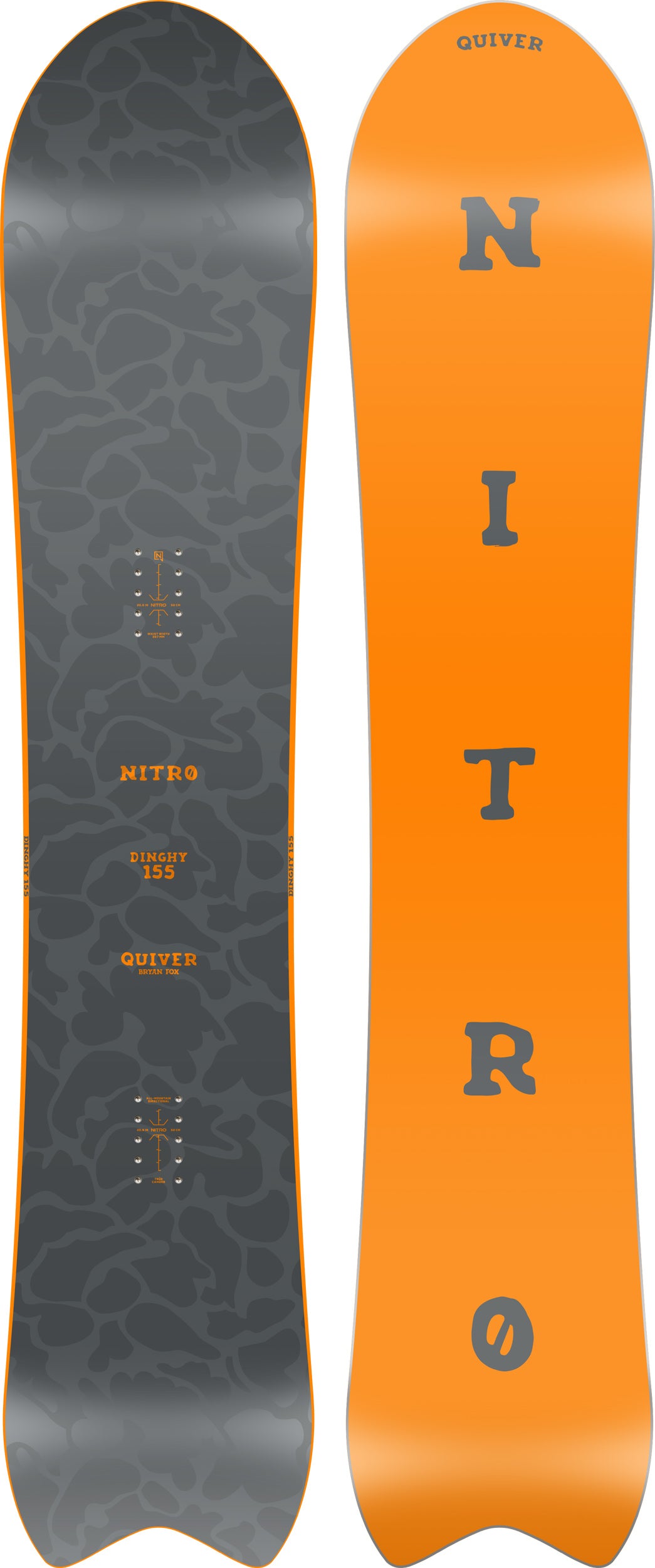 Nitro DINGHY Snowboard Mens 2026 Freeride All-Mountain Board für Herren