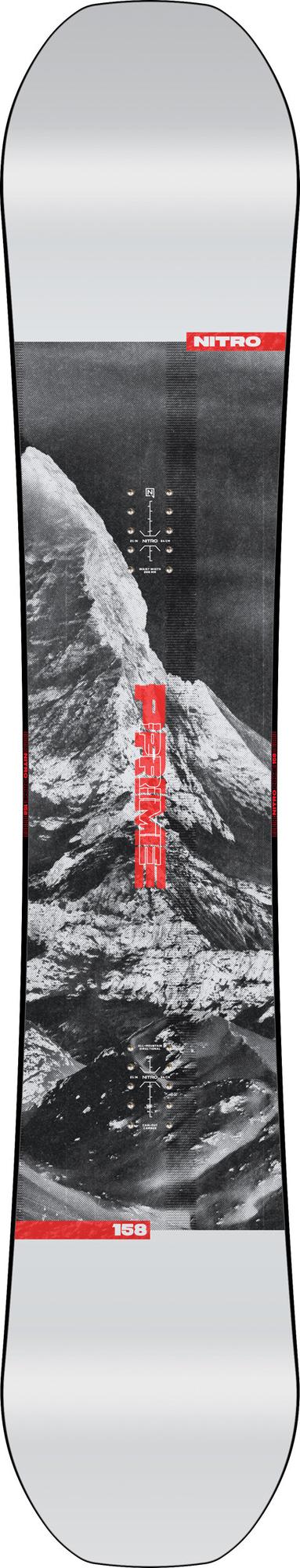 Nitro Prime Raw Snowboard 2026 – 158 cm – Topsheet