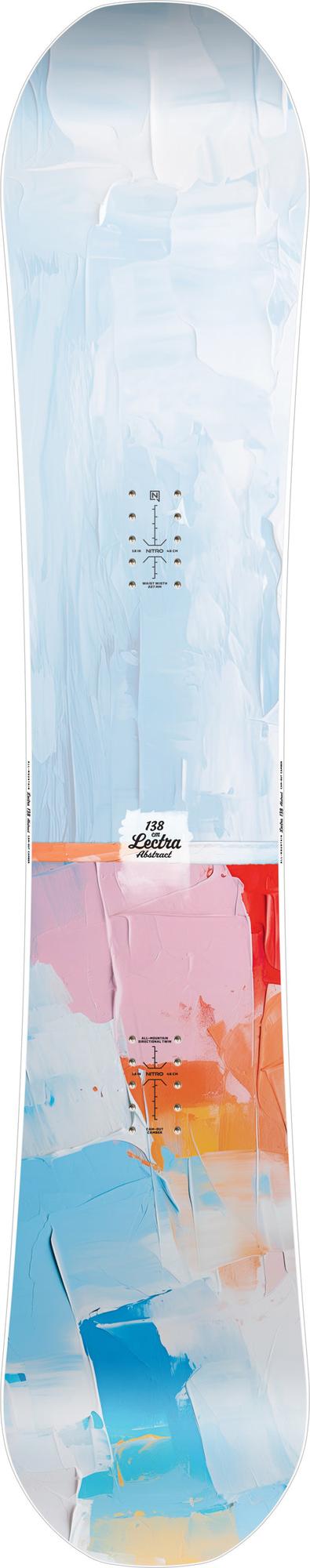 Nitro Lectra Abstract Snowboard 2026 – 138 cm – Topsheet