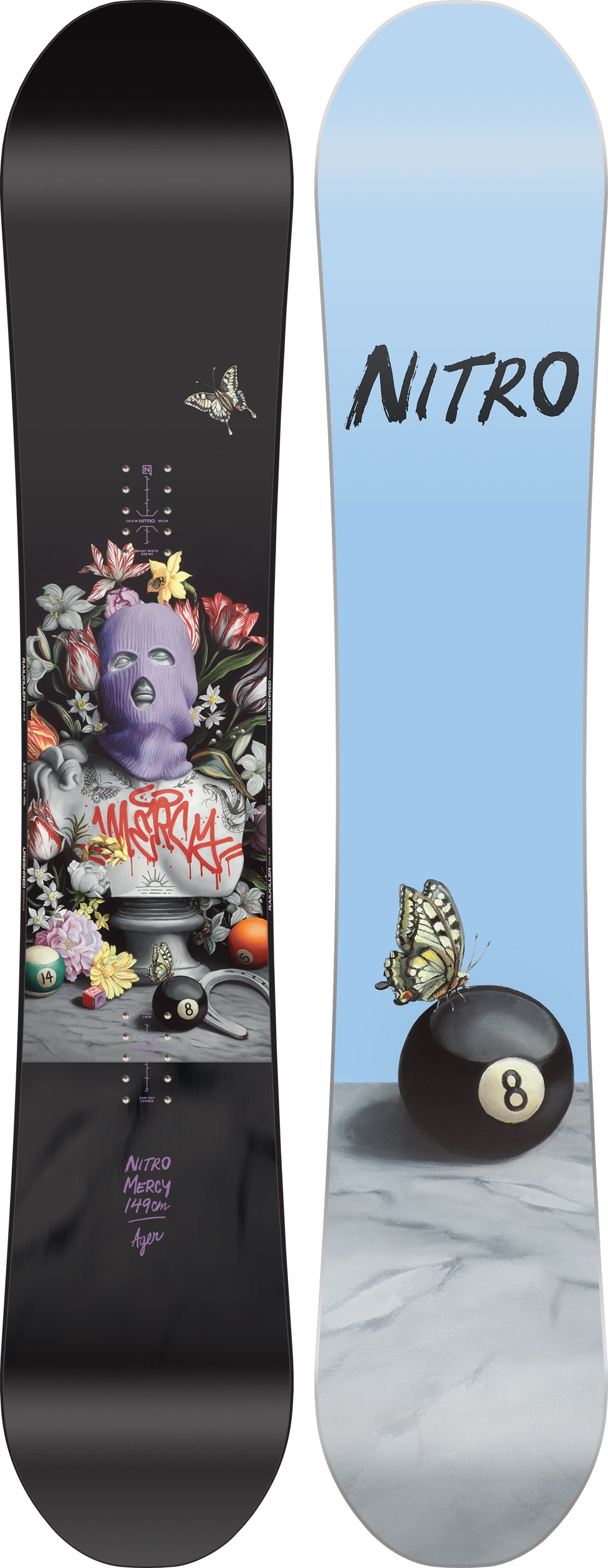 Nitro MERCY Snowboard Damen Freestyle All-Mountain Board 2026