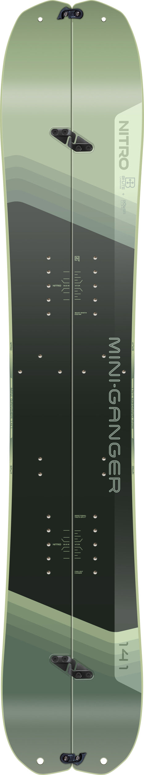 Nitro MINIGANGER SPLITBOARD 2026 Snowboard Kids Touren- Freeride Splitboard Jugendliche