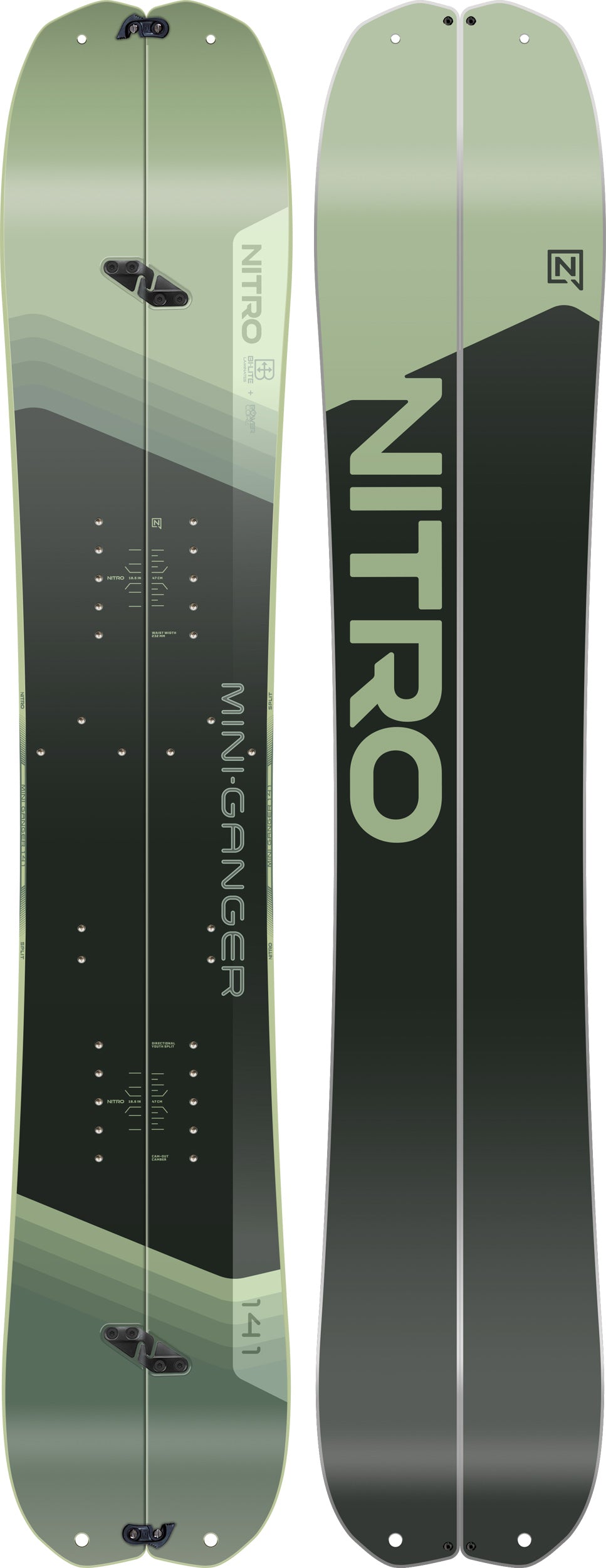 Nitro MINIGANGER SPLITBOARD 2026 Snowboard Kids Touren- Freeride Splitboard Jugendliche