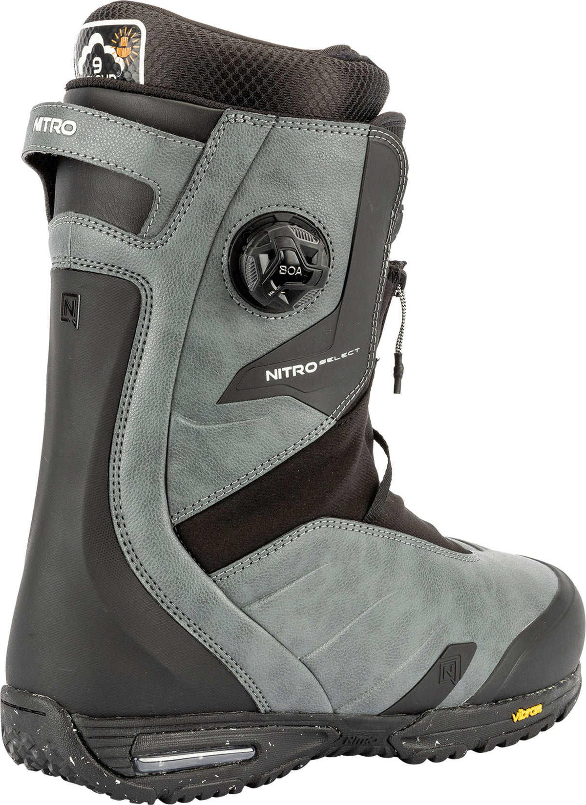 Nitro Select BOA Men Snowboard Boots 2026 – Charcoal-Black – Detailansicht
