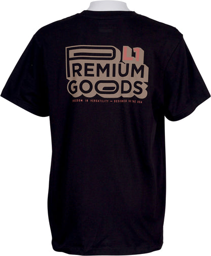 L1 Premium Tee Herren schwarz, Rückansicht