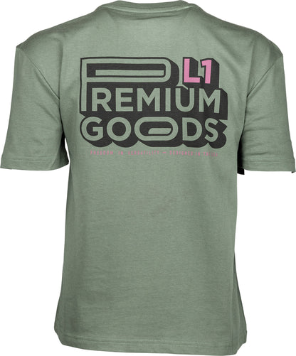 L1 Premium Tee Damen Sage, Rückansicht