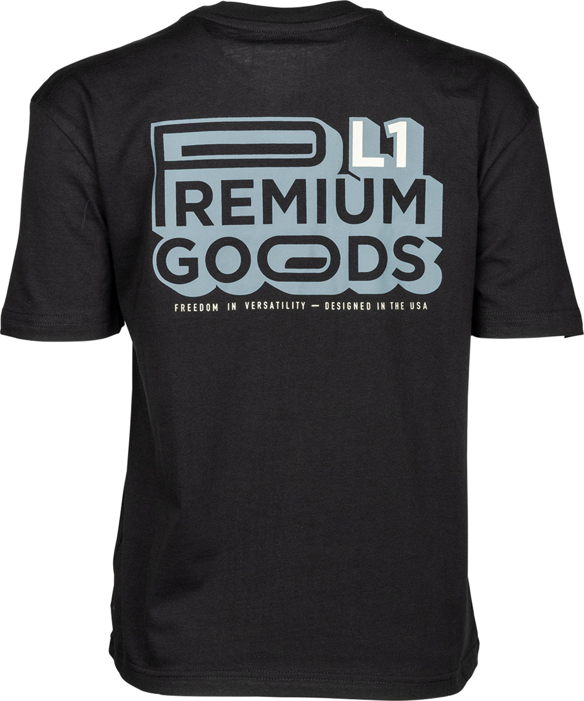 L1 Premium Tee Damen schwarz, Rückansicht