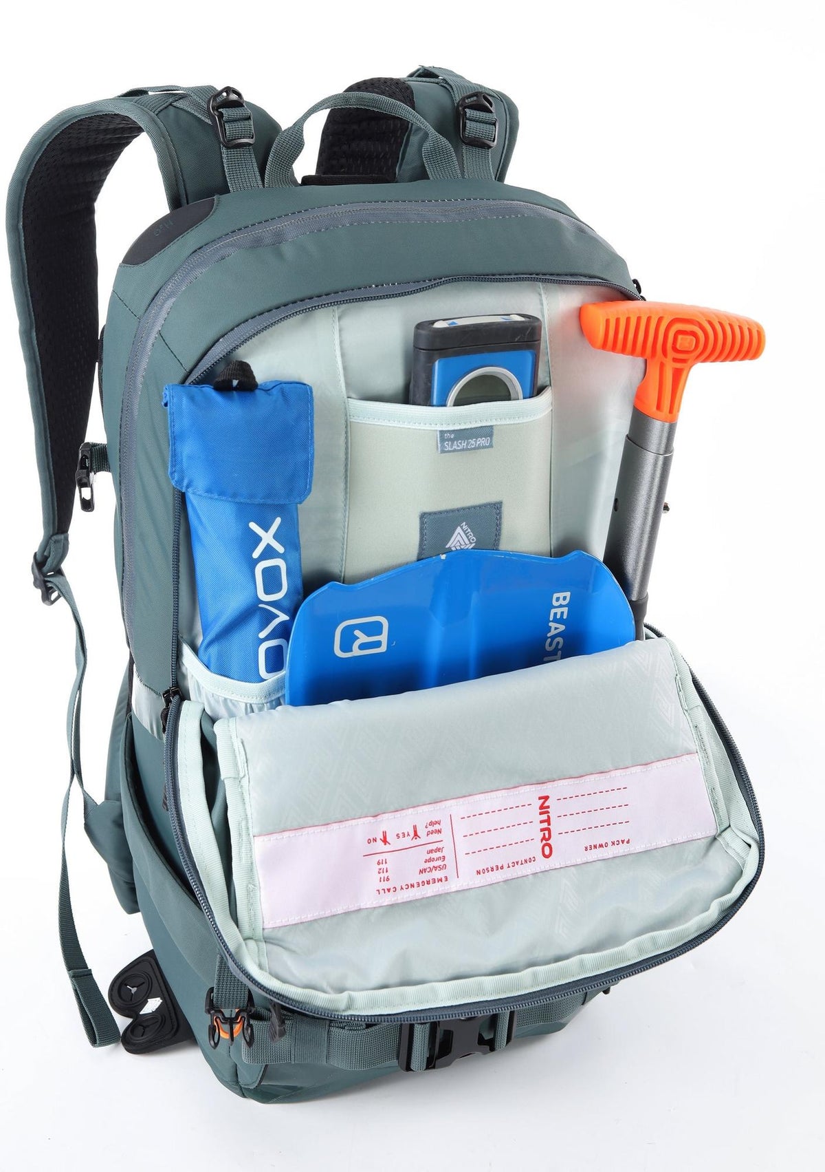 Nitro Slash 25 Pro 25L Snowboard-/Tourenrucksack – Crystal Teal – Detailansicht 14