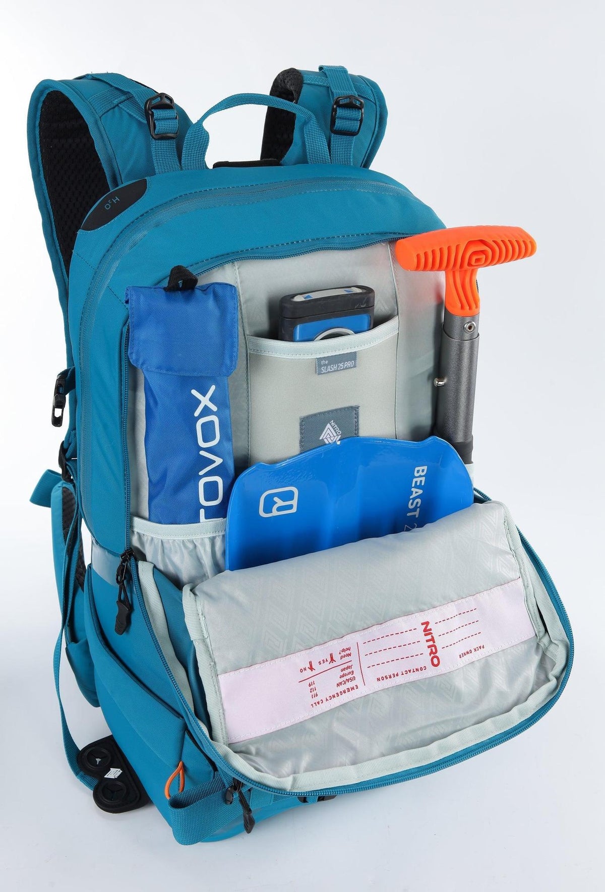 Nitro Slash 25 Pro 25L Snowboard-/Tourenrucksack – Crystal Teal – Detailansicht 1