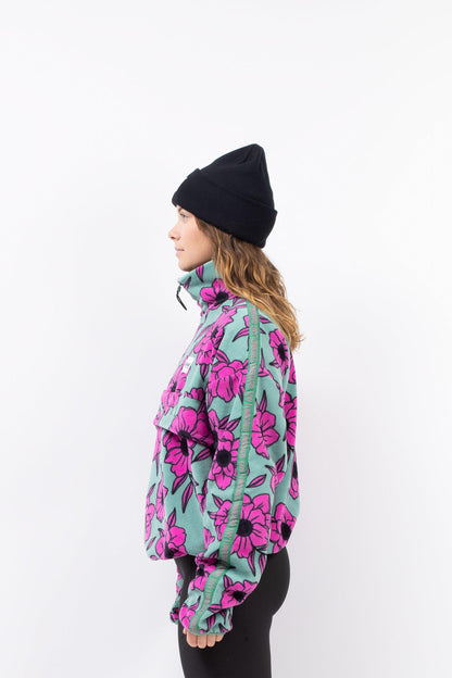 Eivy Ball Fleece Damen Pullover Farbe: Turquoise Flower