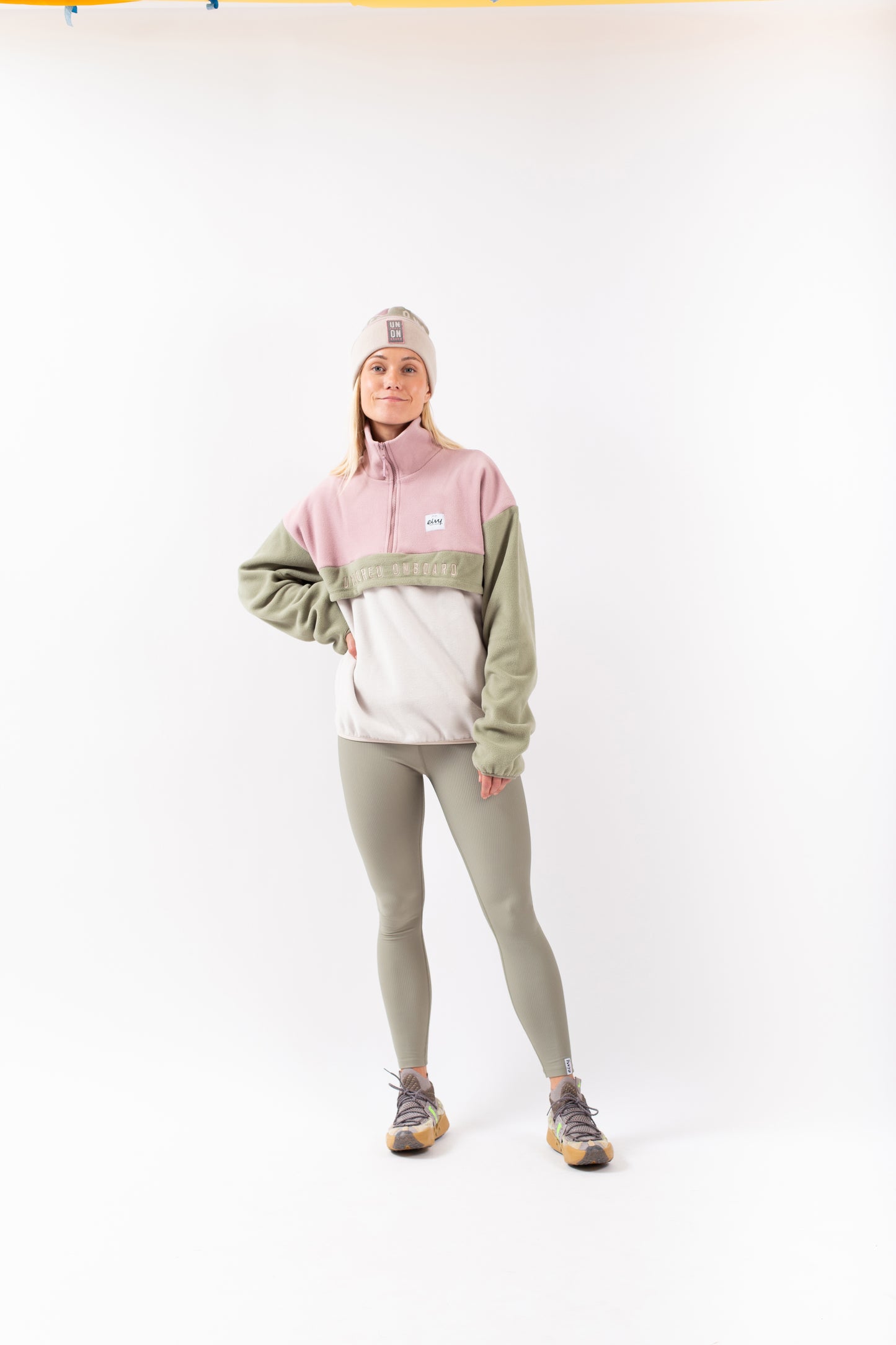Eivy Ball Fleece Faded Blocks Damen Fleece Sweater Pulli