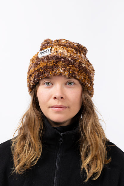 Eivy Boucle Knit Beanie Damen Mütze Brown