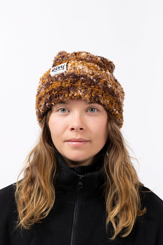Eivy Boucle Knit Beanie Damen Mütze Brown