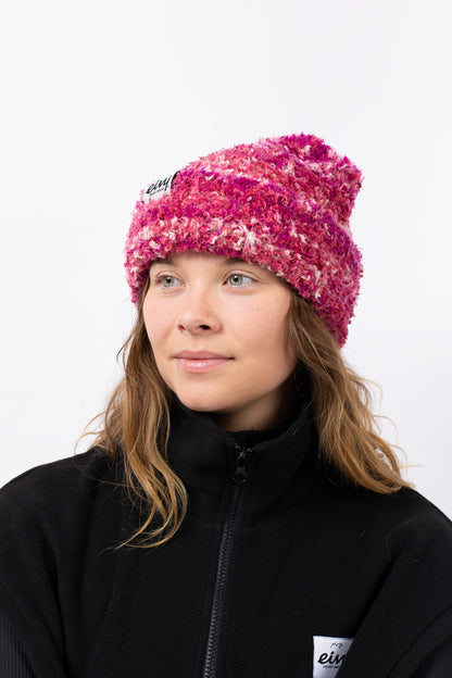 Eivy Boucle Knit Beanie Damen Mütze Pink