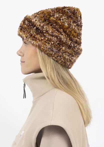 Eivy Boucle Knit Beanie Damen Mütze Brown