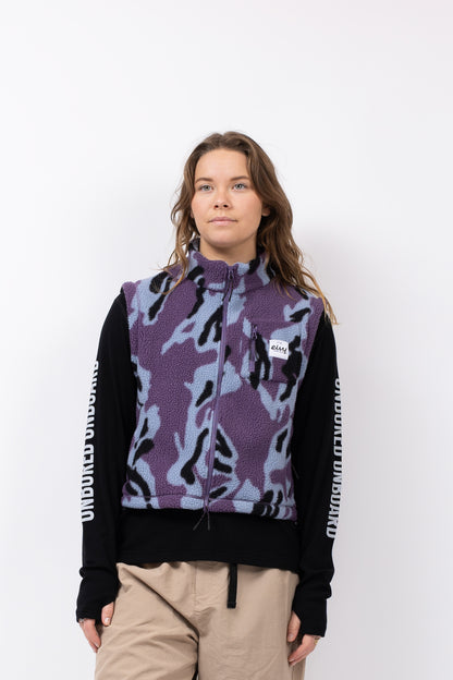 Eivy Boxy Sherpa Vest Purple Stray Damen Fleece-Weste