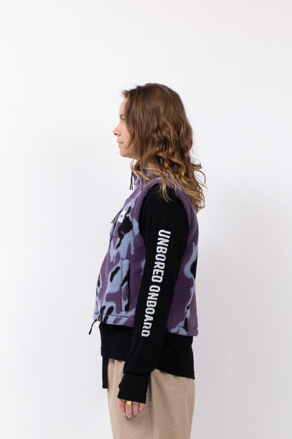 Eivy Boxy Sherpa Vest Purple Stray Damen Fleece-Weste