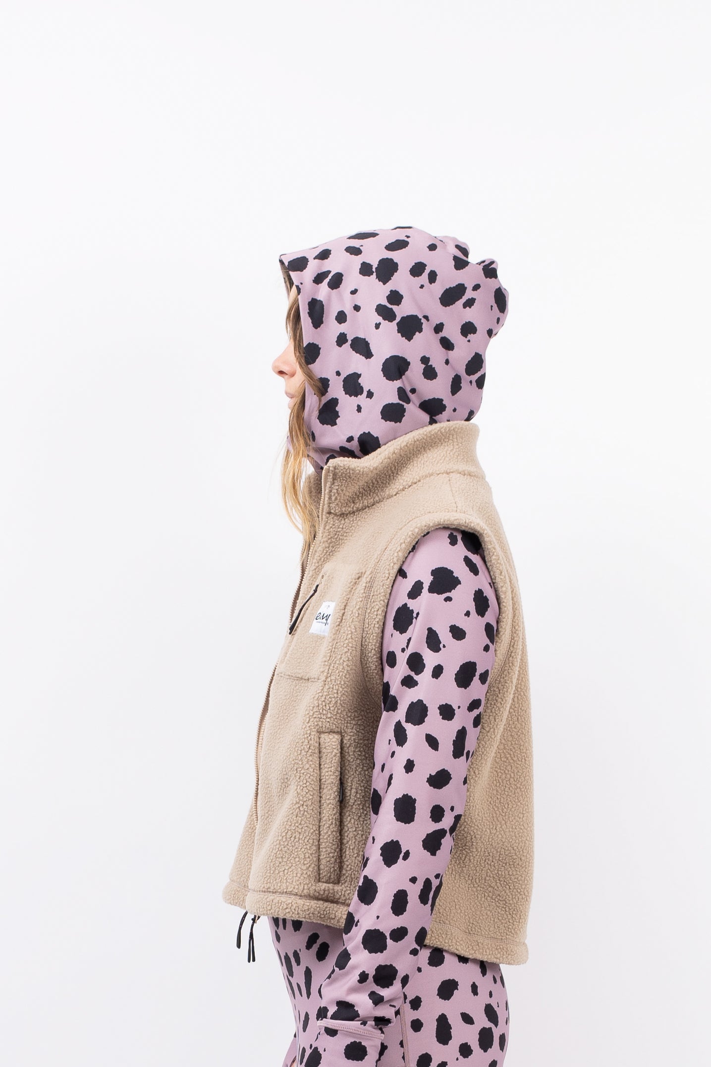 Eivy Boxy Sherpa Vest Damen Fleece-Weste Sand