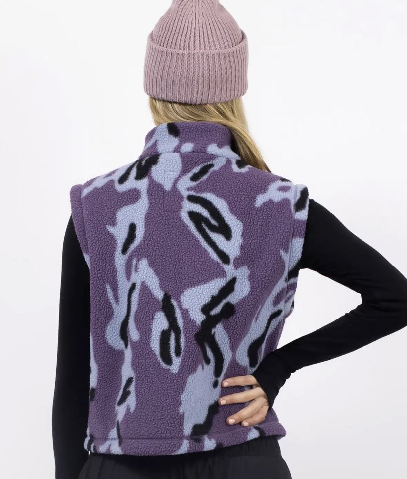 Eivy Boxy Sherpa Vest Purple Stray Damen Fleece-Weste