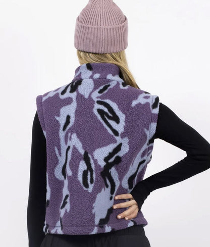 Eivy Boxy Sherpa Vest Purple Stray Damen Fleece-Weste