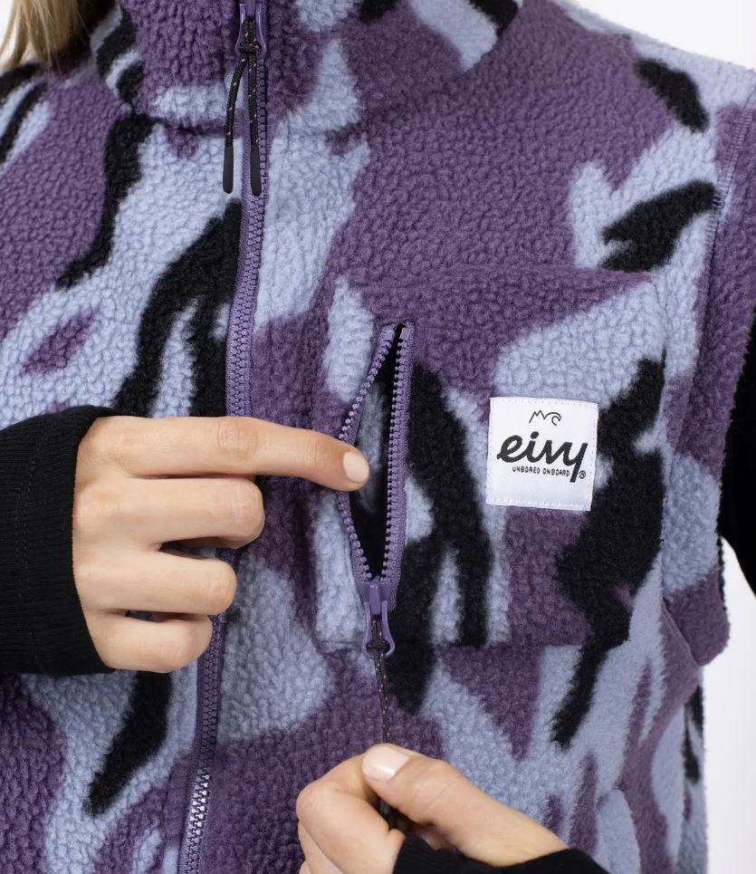 Eivy Boxy Sherpa Vest Purple Stray Damen Fleece-Weste