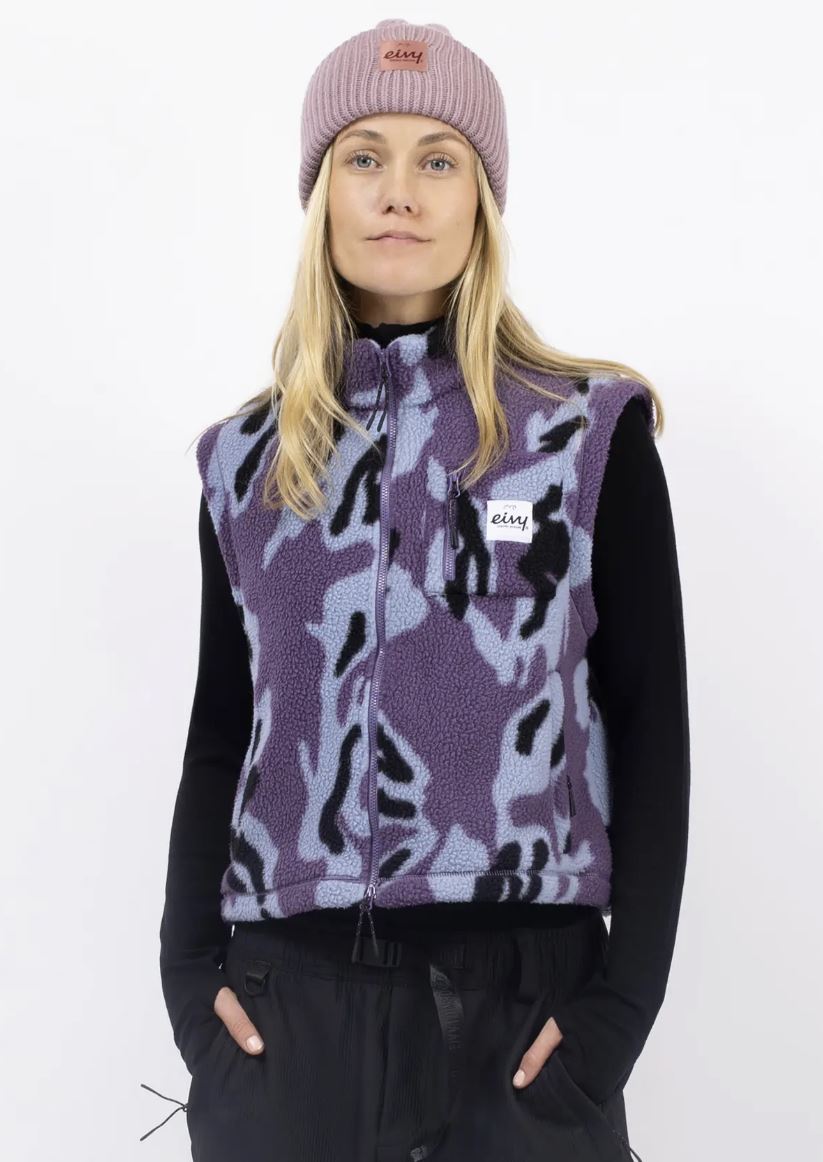 Eivy Boxy Sherpa Vest Purple Stray Damen Fleece-Weste