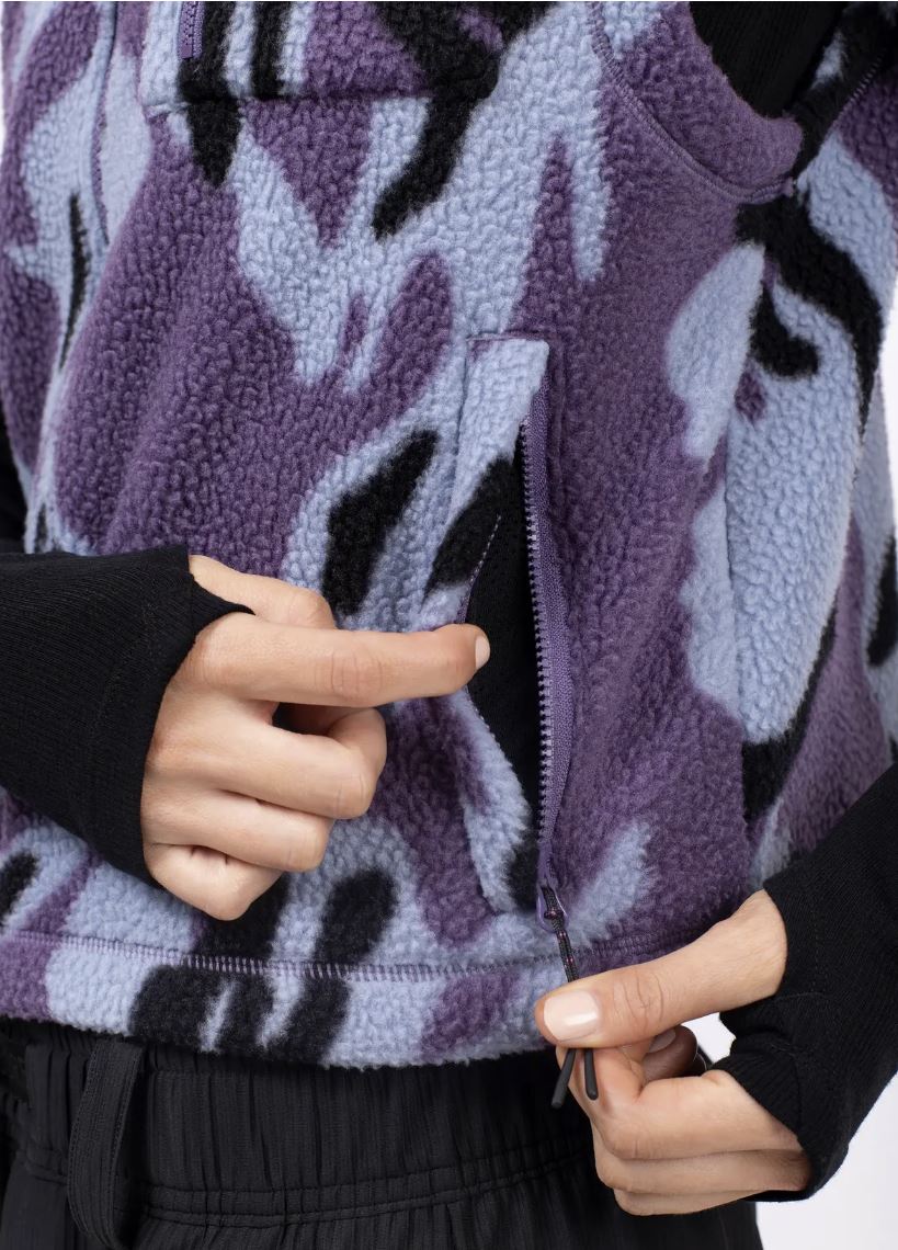 Eivy Boxy Sherpa Vest Purple Stray Damen Fleece-Weste